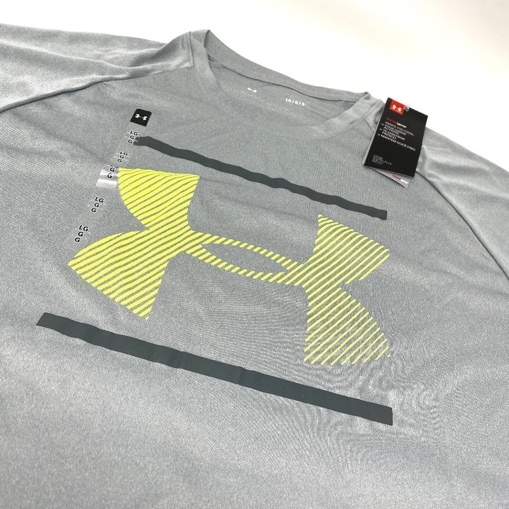 Under Armour Velocity Graphic T-Shirts Logo Grey Size Men's 1351777 035 - Picture 5 of 6